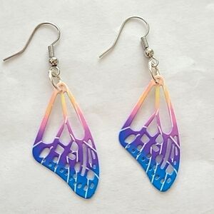 Hand Crafted Butterfly Wing Earrings